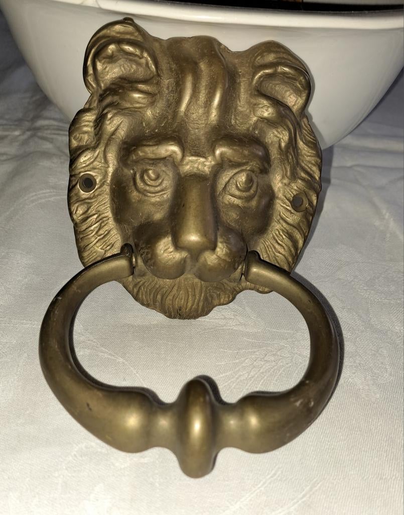 Deurklopper oude koperen deurklopper decoratie, Antiek en Kunst, Curiosa en Brocante, Verzenden