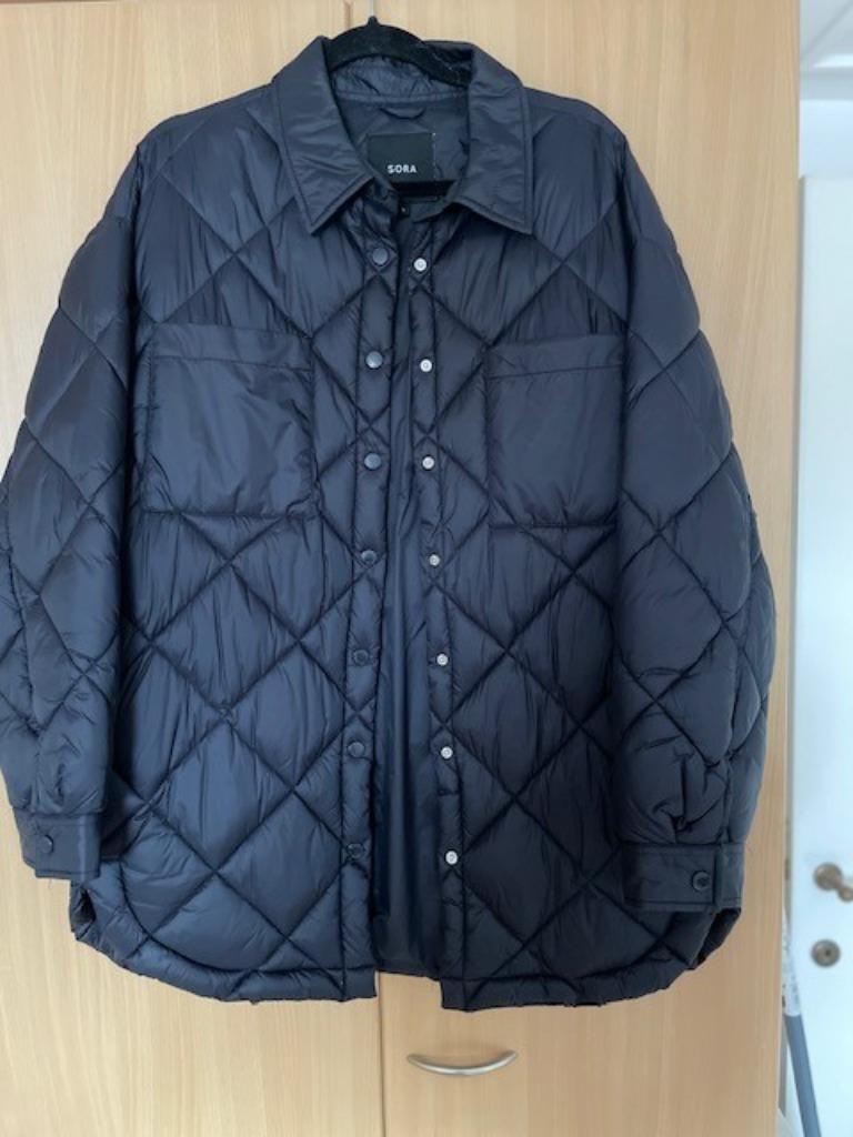 Gewatteerde jas Sora - Mt L, Blauw, Ophalen of Verzenden, Zo goed als nieuw, Maat 42/44 (L)