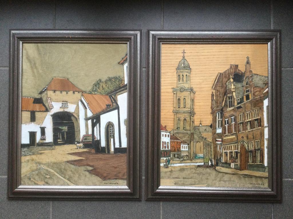 2 schilderijen Carlo De Backer, Antiek en Kunst, Ophalen of Verzenden