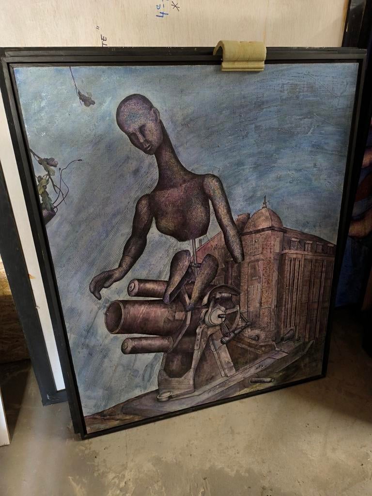 Schilderij van Roland Lavianne., Ophalen of Verzenden, Zo goed als nieuw, Schilderij