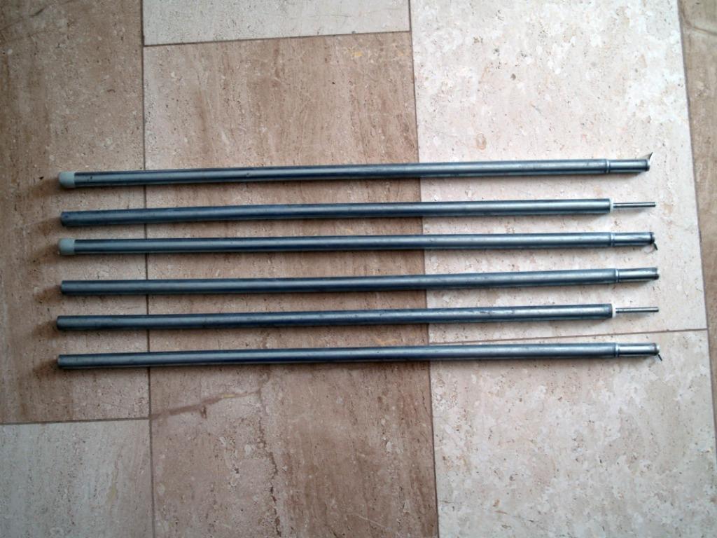 2 bâtons POLES pour auvent bâche protection solaire 184cm, Enlèvement ou Envoi, Utilisé