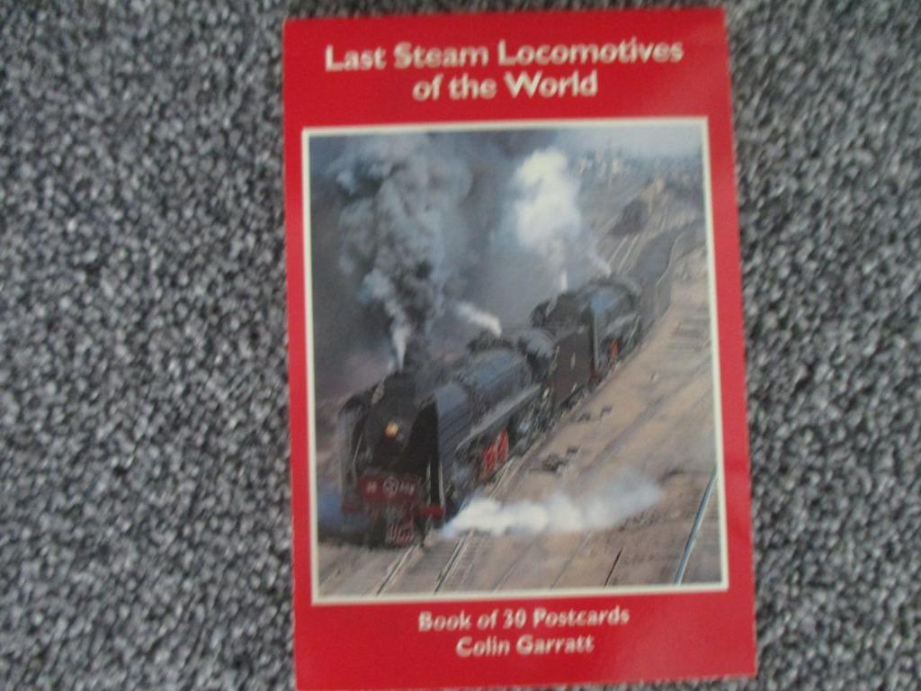 Boek met 30 postkaarten  ‘Last Steam Locomotives of the Worl, Enlèvement ou Envoi, Comme neuf, Train