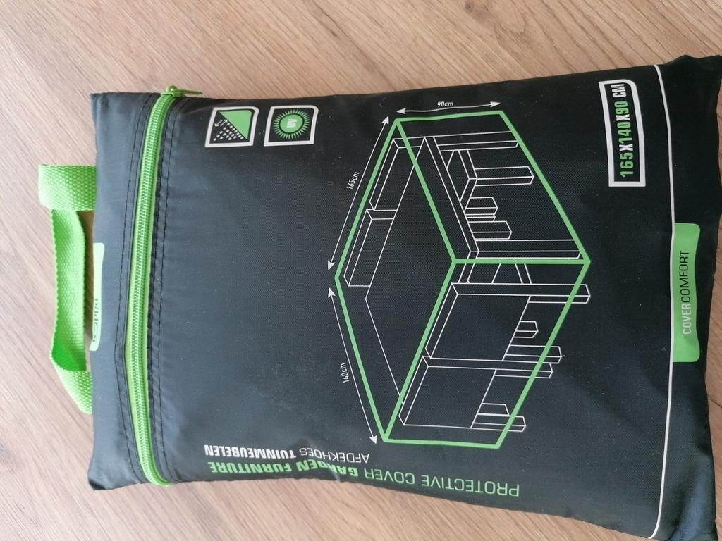 Tuinmeubelafdekhoes in opbergtas zwart, Tuin en Terras, Ophalen of Verzenden, Zo goed als nieuw