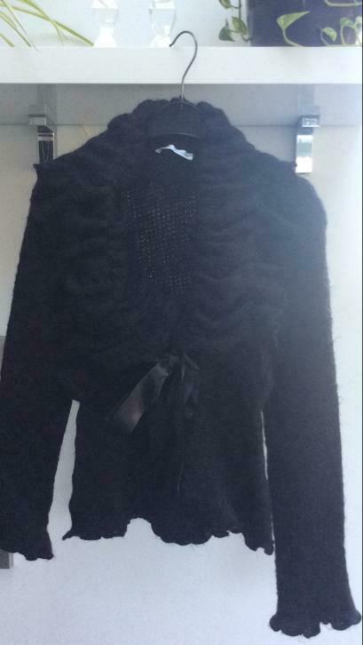 Zachte winterpull met heel grote kraag., Zwart, Ophalen of Verzenden, Maat 36 (S), Gedragen