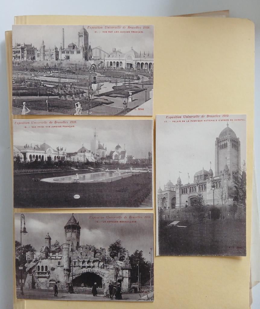 Très beau lot de 4 cartes postales de 1910 - Bruxelles expo, Enlèvement ou Envoi, Avant 1920, Non affranchie