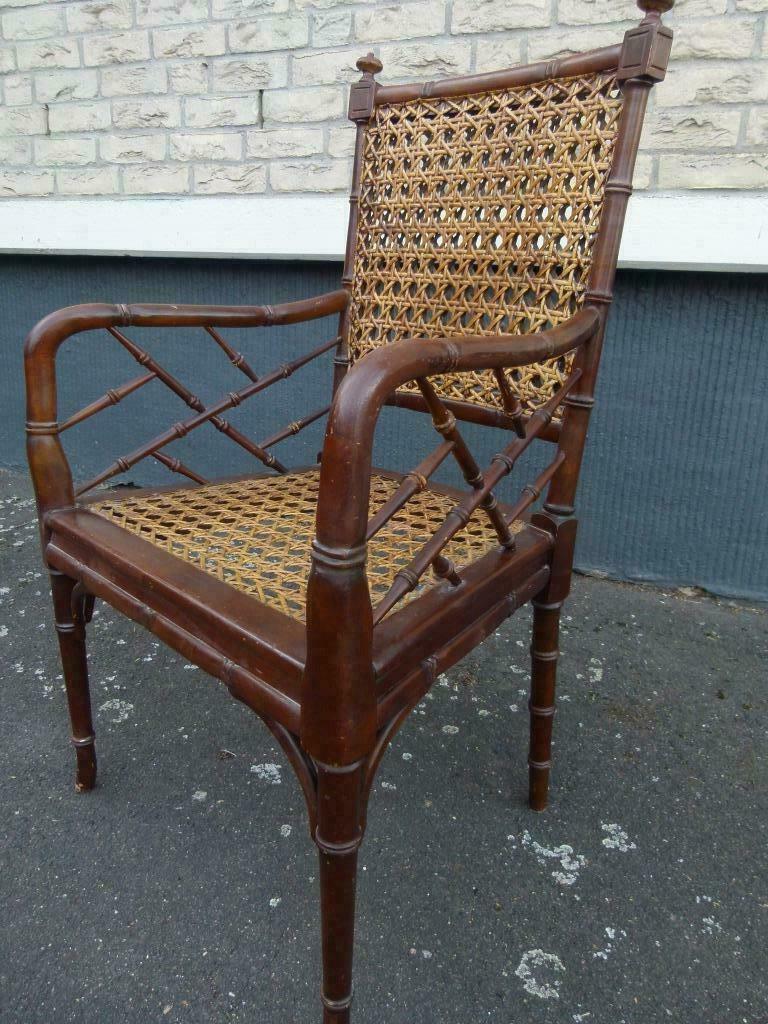 vintage antieke bamboe stoel-zetel om 1890 -1900, Enlèvement ou Envoi, Maison et Meubles