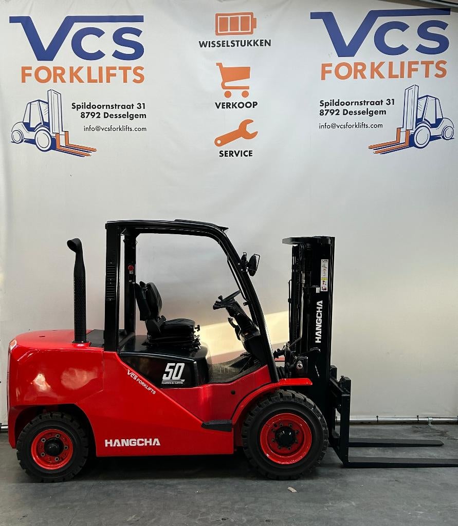 Diesel heftruck: 5.0t HANGCHA EU3 CUMMINS als nieuw!, Articles professionnels, Machines & Construction | Chariots élévateurs & Transport interne