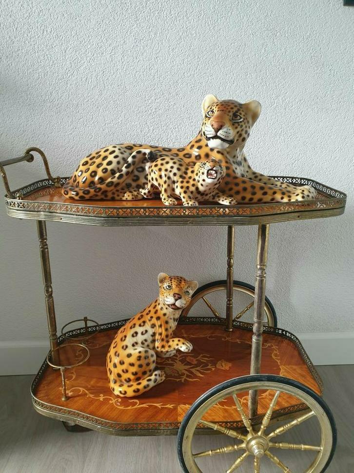 Ronzan beeld  cheetah XL met welpje, Ophalen