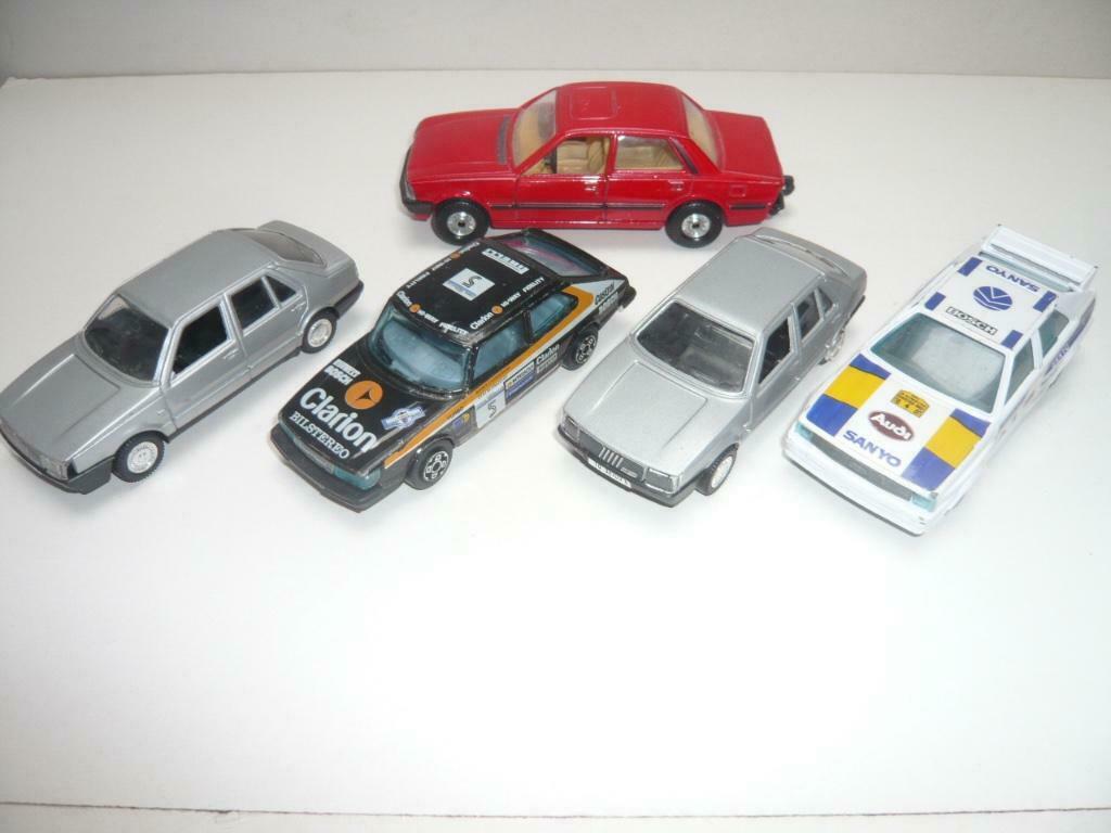 5 voitures diverses Audi, Fiat, Saab et Peugeot..., Kinderen en Baby's, Speelgoed |Speelgoedvoertuigen, Ophalen of Verzenden, Gebruikt