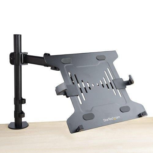 Verstelbare notebook-tray (incl. arm, excl. staander bureau), Computers en Software, Ophalen, Zo goed als nieuw, Startech, In diepte verstelbaar