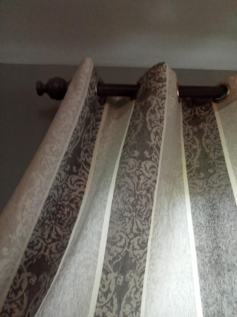 6 rideaux baroque argenté, Gris, Comme neuf, 100 à 150 cm, 150 à 200 cm