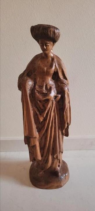 Houten beeld in eik, Antiek en Kunst, Ophalen