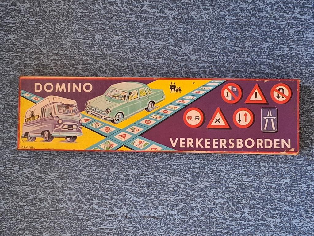 Vintage speelgoed domino verkeersborden, Ophalen
