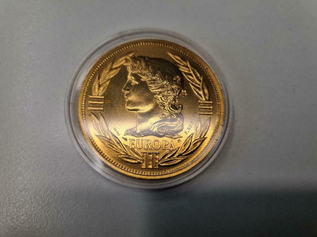 collector's item, ECU, 1986, BRONS, met CERTIFICAAT, Postzegels en Munten, Ophalen of Verzenden, België, 1 euro