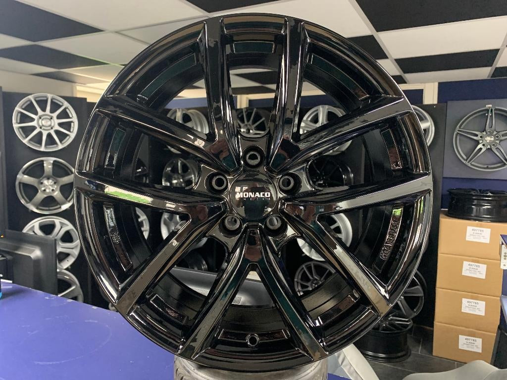IN STOCK: NIEUWE demo set 18 inch 5x114.3 zwarte velgen, Autos : Pièces & Accessoires, Enlèvement ou Envoi, Neuf, Opel