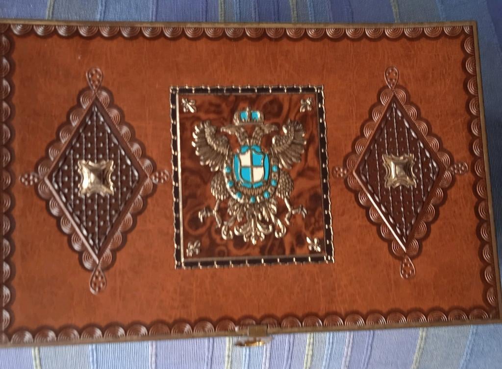 Grote blikken geldkoffer, +70 jaar oud, goede staat, Verzamelen, Ophalen of Verzenden