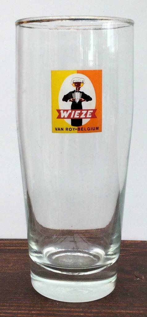 Bier brouwerij glas Van Roy Wieze oranje geel embleem, Enlèvement ou Envoi, Comme neuf