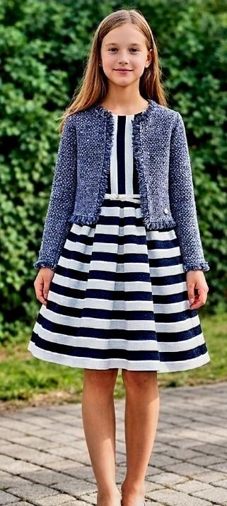 Elegante Terre Bleue set , Jurk & bijpassend jasje ., Ophalen of Verzenden