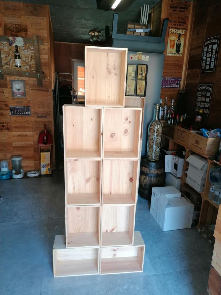 ⚠️⚠️ Caisse à vin bois 5€6€7€8€10€12€ voir liste, Enlèvement, Bois