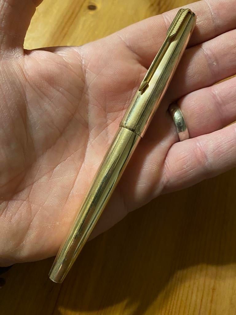 Parker 61 Signet, verguld, gouden penpunt uit 1958, Ophalen of Verzenden, Zo goed als nieuw, Parker