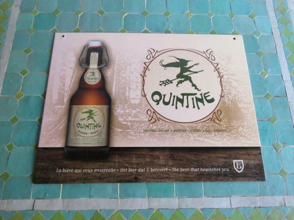Quintine bierreclame hard karton, Ophalen, Nieuw, Reclamebord, Plaat of Schild, Overige merken