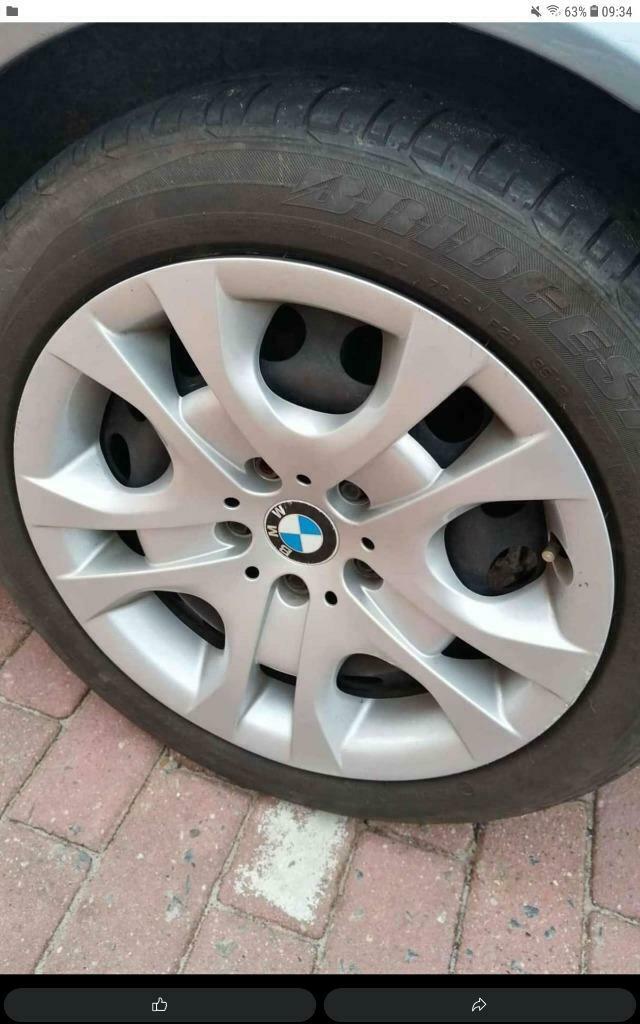4 Jantes acier et enjoliveurs BMW  X1 (5X120), Véhicule de tourisme, Pneus été, 17 pouces, Enlèvement