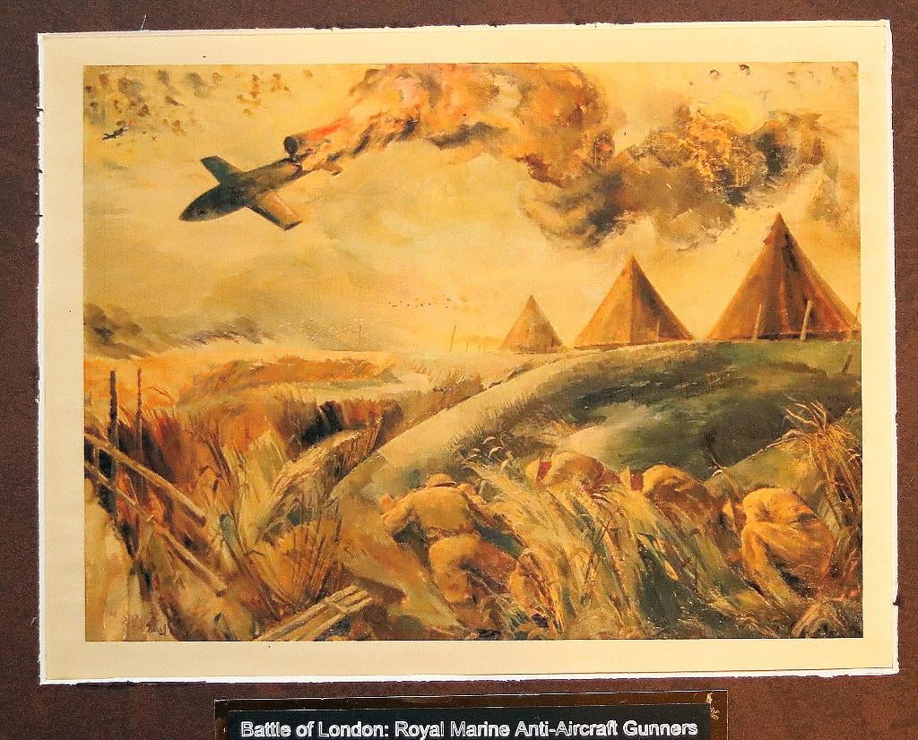 Oorlogs waterverven, 6 stuks., Verzamelen, Militaria | Tweede Wereldoorlog, Verzenden, Overige soorten, Foto of Poster
