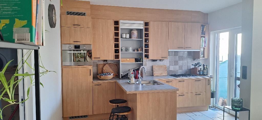 Tweedehands keuken, Enlèvement, Utilisé, Brun, Cuisine à paroi simple