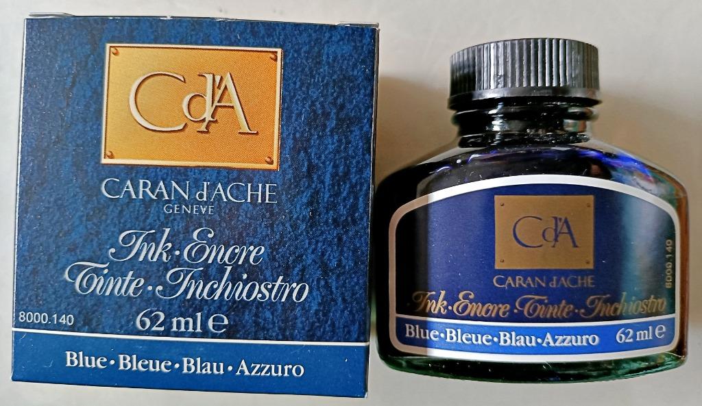 Encrier bleu CARAN D'ACHE de 62 ml, neuf, avec boîte, Ophalen of Verzenden, Nieuw, Overige typen