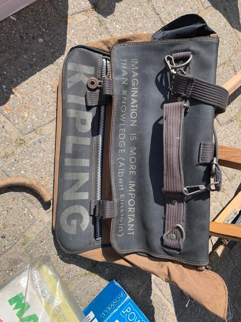 Cartable Kipling vintage, Enlèvement, Utilisé, Brun, Porte-documents ou Cartable