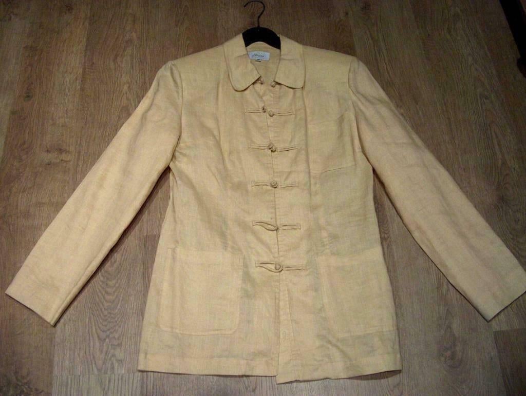 gele linnen blazer / jas van Etam maat 38 of Medium, Kleding | Dames, Maat 38/40 (M), Geel, Ophalen of Verzenden, Zo goed als nieuw