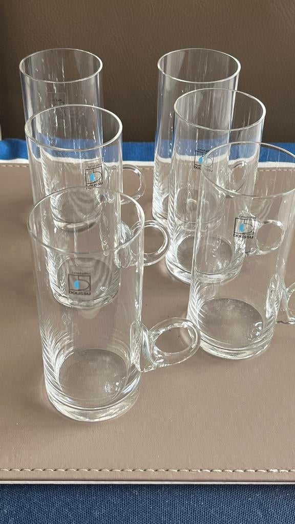 6 Cristallin Boussu glaasjes uniek voor verzamelaars 12cm, Enlèvement, Comme neuf