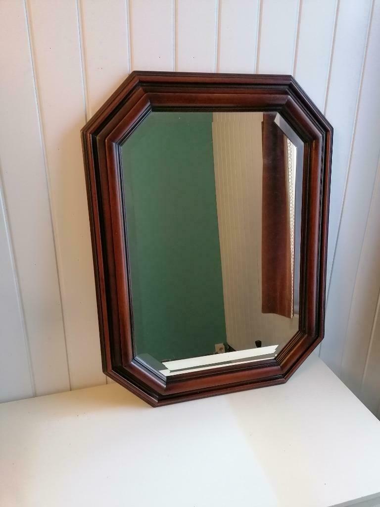 vintage 8-hoekige spiegel, Ophalen, Overige vormen, 50 tot 100 cm, Minder dan 100 cm