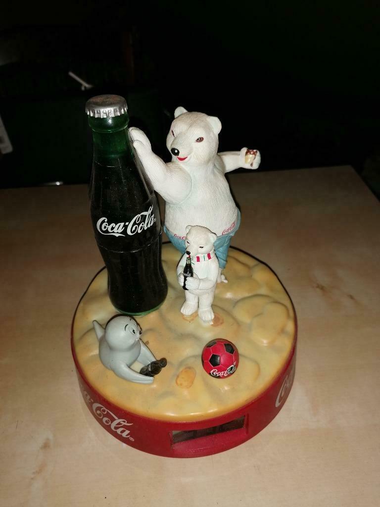 Coca Cola klok ijsberen zeehond, Verzenden, Gebruikt