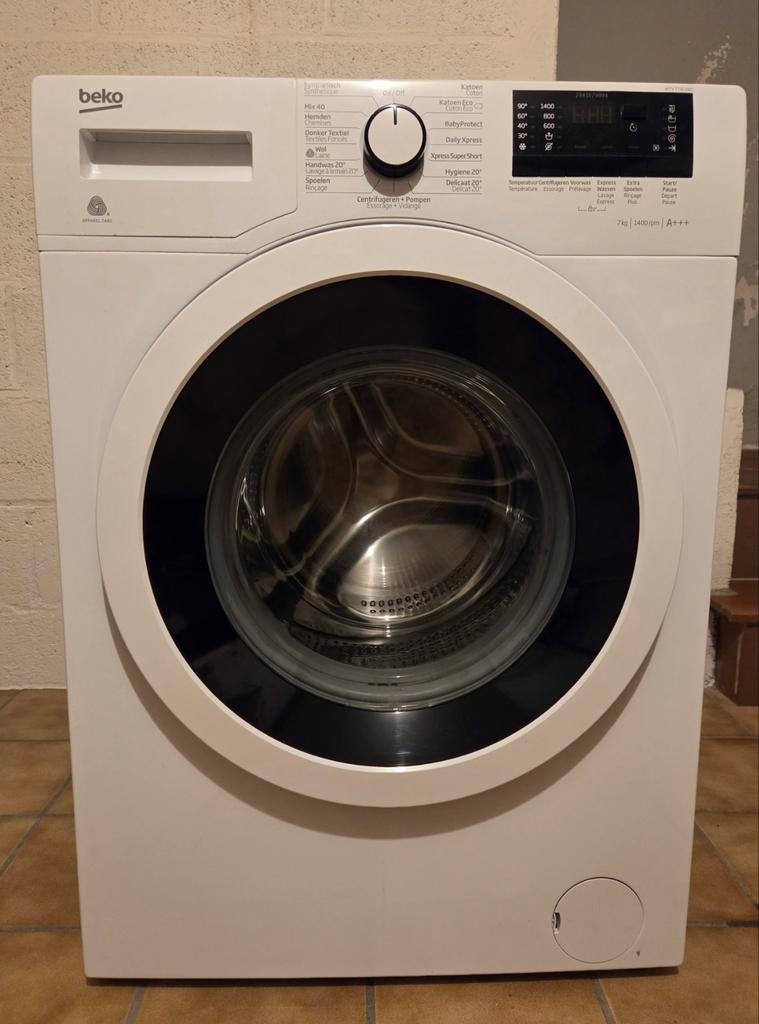 Beko A+++ 7kg 1400rpm WTV7732XW1, Ophalen, Minder dan 85 cm, Zo goed als nieuw, Voorlader