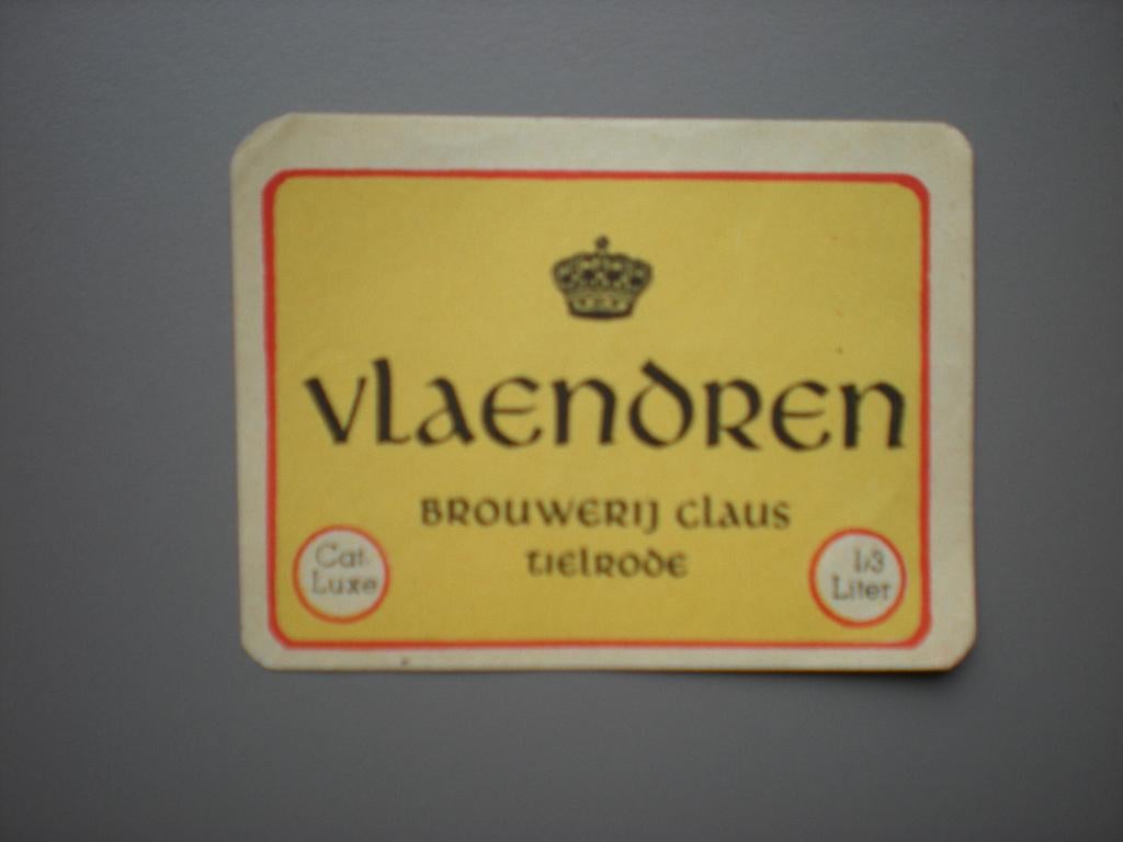bière - étiquette - Brasserie Tielrode, Enlèvement ou Envoi, Comme neuf, Panneau, Plaque ou Plaquette publicitaire, Autres marques