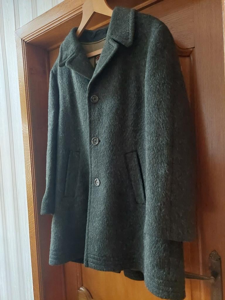 Stoere wollen mannenmantel, Ophalen of Verzenden, Zo goed als nieuw, Groen, Shelter