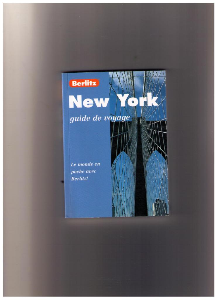 Guide de voyage NEW YORK - Berlitz 1998 ( format de poche), Guide ou Livre de voyage, Comme neuf, Collectif, Amérique du Nord