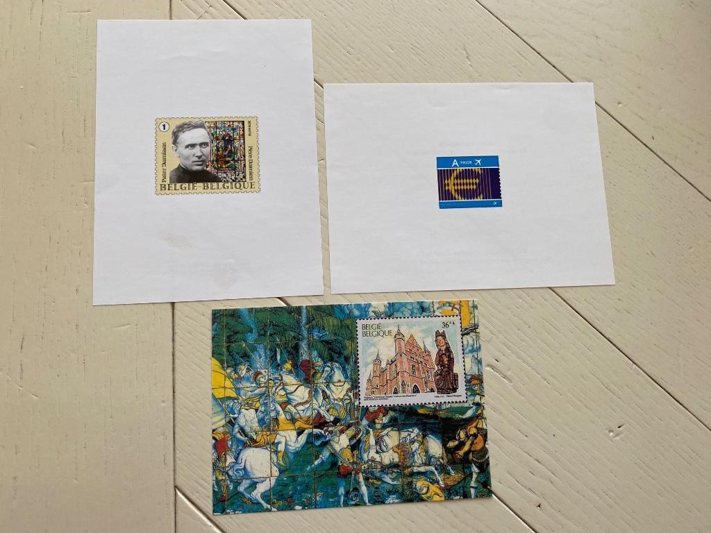 postzegels, drie niet aangenomen ontwerpen, Ophalen of Verzenden, Postfris, Postfris