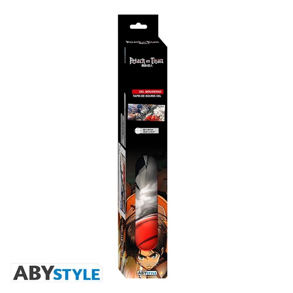 Attack On Titan - Mousepad XXL - Eren vs Colossal Titan, Verzenden, Nieuw