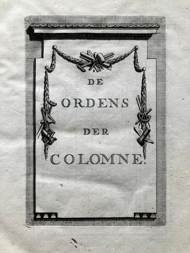 De Ordens der Colomne, 17de eeuw, 182 kopergravures, Ophalen of Verzenden