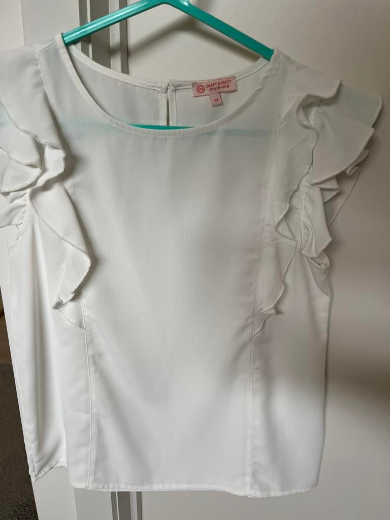 Leuk bloesje communie lentefeest maat 158, Kinderen en Baby's, Ophalen of Verzenden, Zo goed als nieuw, Meisje, Overhemd of Blouse