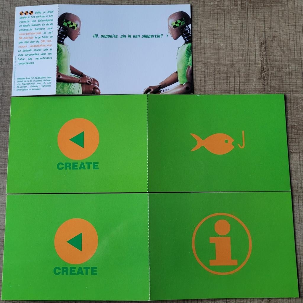 3 dubbele reclamekaarten/ postkaarten: BBL Bank, Verzamelen, Ophalen of Verzenden, Zo goed als nieuw, Overige typen