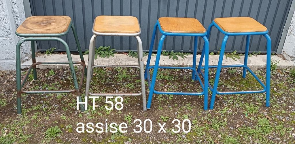 Ancien tabourets bois et fer
HT 58 cm
Assise 30 x30
20€ pièc, Enlèvement