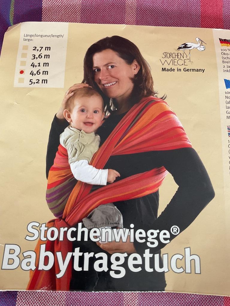 Écharpe de portage bébé storchenwiege, Autres marques, Écharpe de portage, Comme neuf, Enlèvement