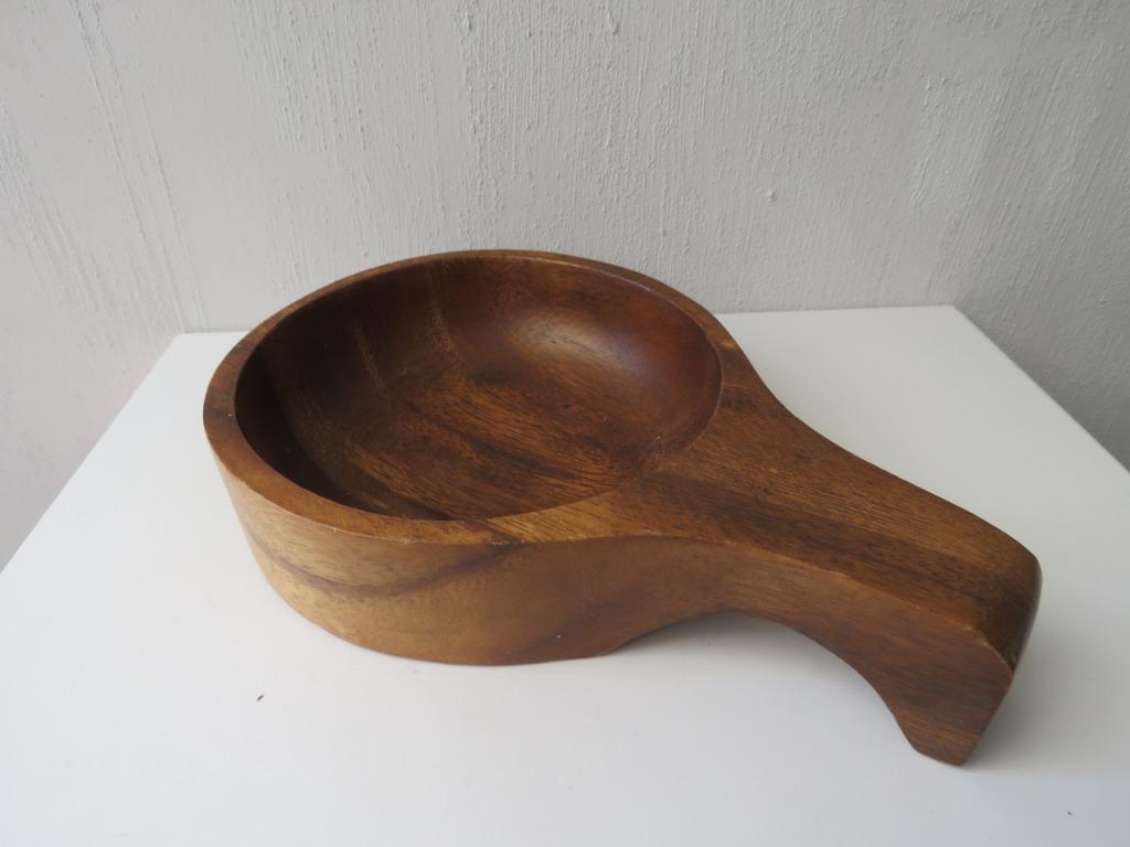 Vide poche bol vintage en bois tourné à la main, Antiquités & Art, Enlèvement ou Envoi