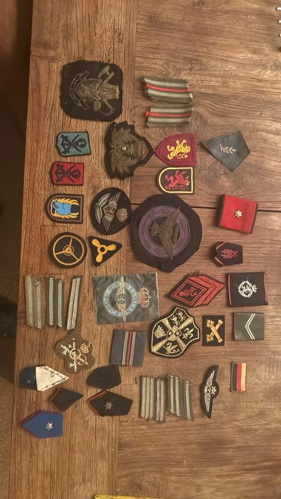 De nombreux écussons belges, Envoi, Armée de terre