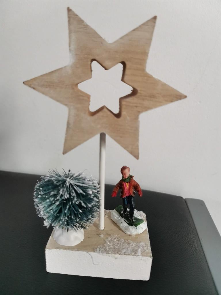 décoration de Noël skateur sous une étoile - 17 cm, Enlèvement ou Envoi, Neuf