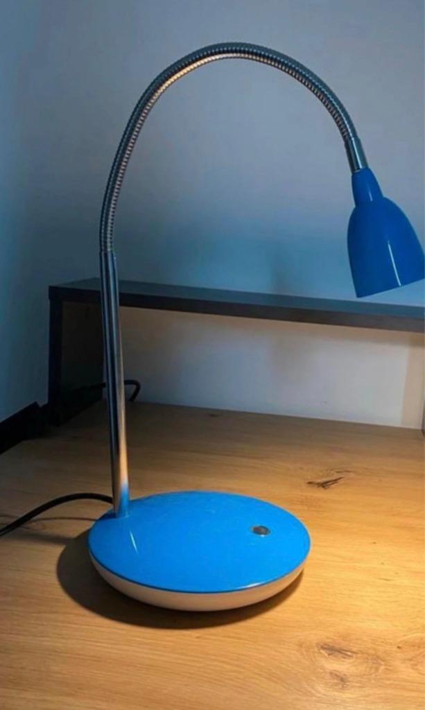 Lampe de table LED bleue, Enlèvement ou Envoi, Comme neuf, Autres matériaux, Moins de 50 cm