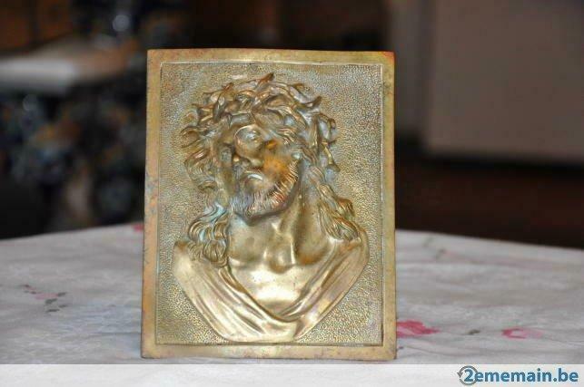§  cadre a poser en bronze visage du christ, Enlèvement ou Envoi